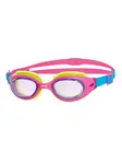 Product overview - Little Sonic Air Swimming Goggles Pink/Green - Tinted Purple Lens