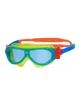 Product overview - Phantom Kids Swimming Mask Blue/Red - Tinted Blue Lens