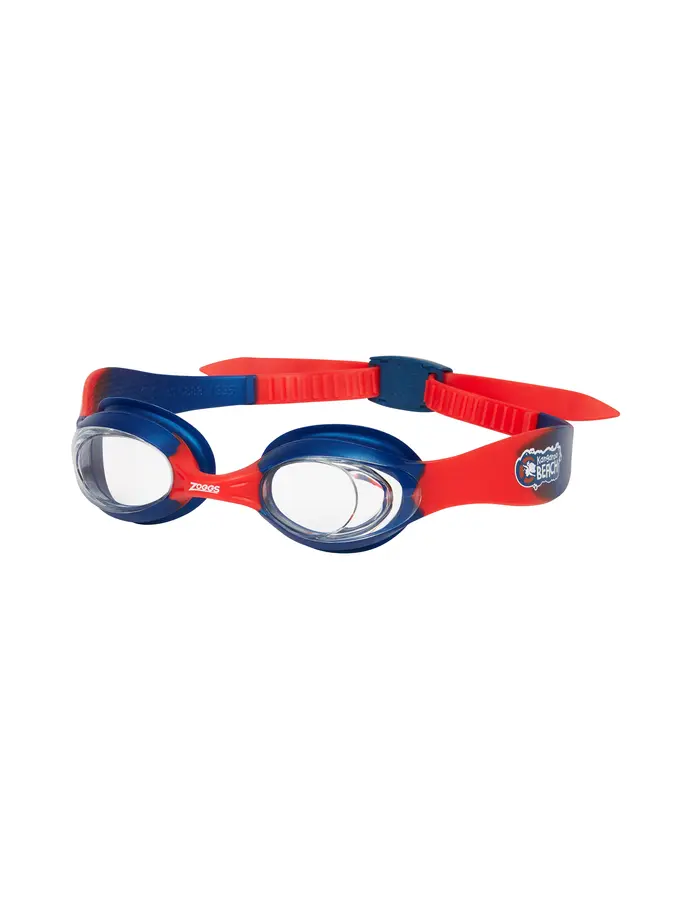 Product overview - Kangaroo Beach Little Cadet Swimming Goggles Blue/Red - Clear Lens