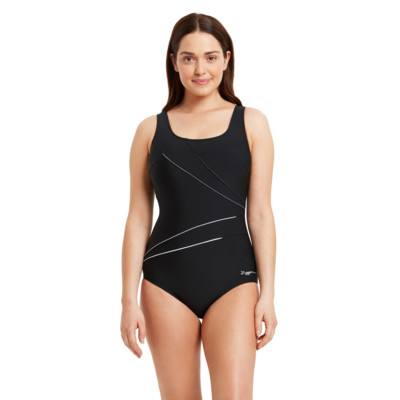 Product overview - Macmaster Scoopback One Piece Swimsuit BKGY