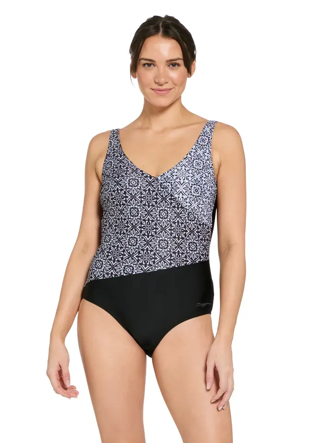 Product overview - Womens Opulence Front Crossover V Back Swimsuit OPUL