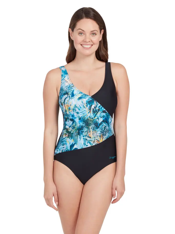 Product overview - Sea Dreamer Front Crossover V Back One Piece Swimsuit SEDR
