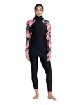 Product overview - Womens Savannah Three Piece Modesty Side Cut Swimsuit SVNH