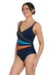 Product overview - Womens Mandira Wrap Panel Classicback Swimsuit MAND