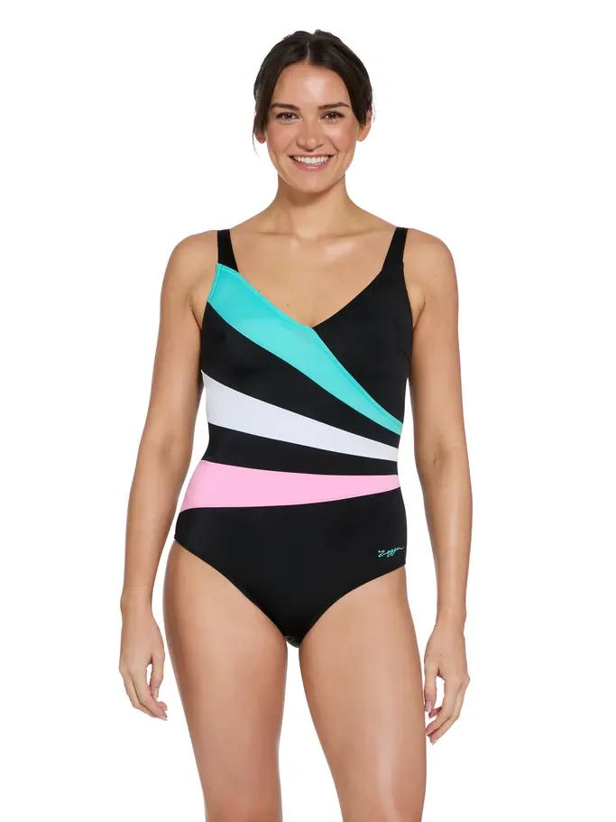 Product overview - Womens Plantopia Wrap Panel Classicback Swimsuit PLAN