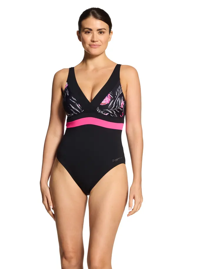 Product overview - Womens Safari Leaf Square Back Swimsuit SAFA