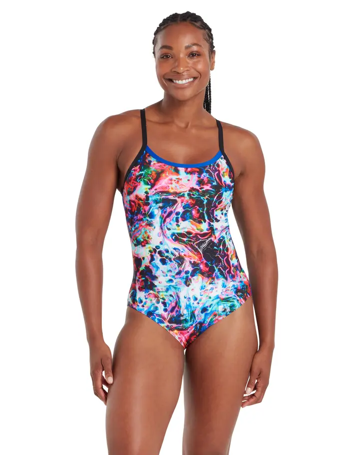 Product overview - Liquid Lava Strikeback One Piece Swimsuit LQLV