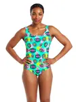 Product overview - Womens Look Inside Silver Lined Scoopback Swimsuit LIGN