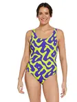 Product overview - Womens Tropical Bliss Silver Lined Scoopback Swimsuit TBLI