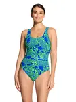 Product overview - Womens Wings Navy Silver Lined Scoopback Swimsuit WINV