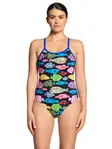 Product overview - Womens Sea Tribe Silver Lined Strikeback Swimsuit SEAT