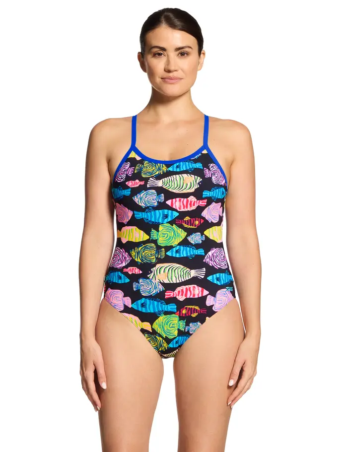 Product overview - Womens Sea Tribe Silver Lined Strikeback Swimsuit SEAT