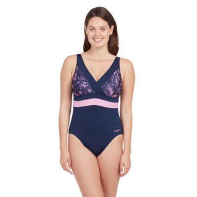Product overview - Sunset Bloom Square Back One Piece Swimsuit SNBL