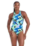 Product overview - Womens Joyful Silver Lined Crossback Swimsuit FLBL