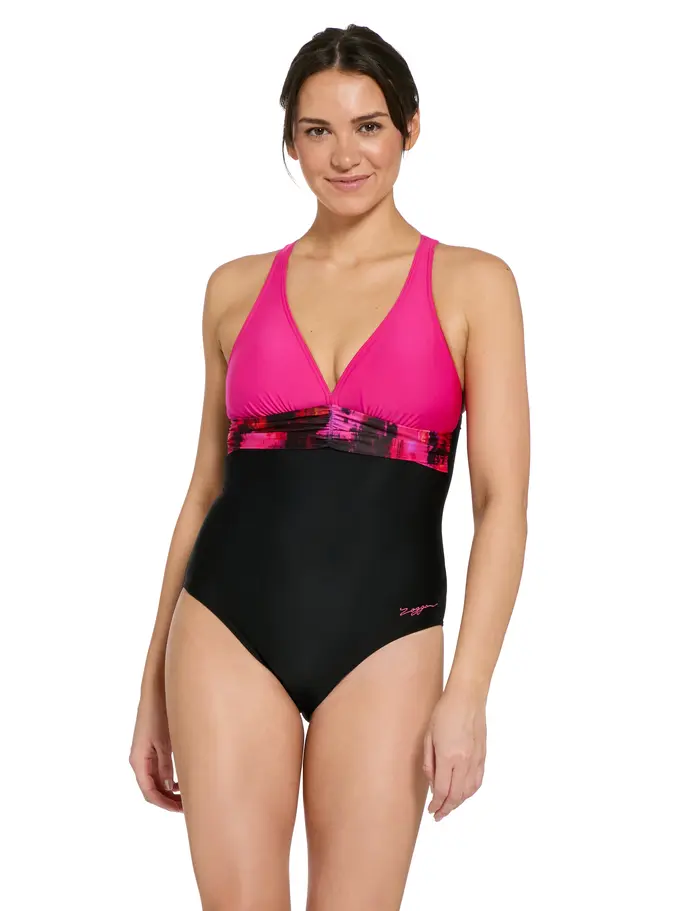 Product overview - Womens Inferno Panel Crossback Swimsuit INFE