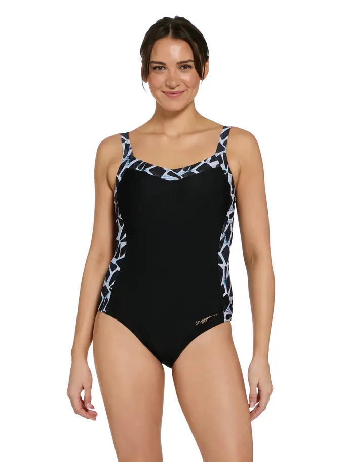 Product overview - Womens Moonstone Ankor Clipback Swimsuit MOON
