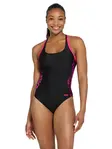 Product overview - Womens Mettle Pink Atom Back Swimsuit MEPK