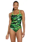 Product overview - Womens Greengame Strikeback Swimsuit GREE