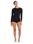 Product overview - Womens Long Sleeve Zip Sun Top black