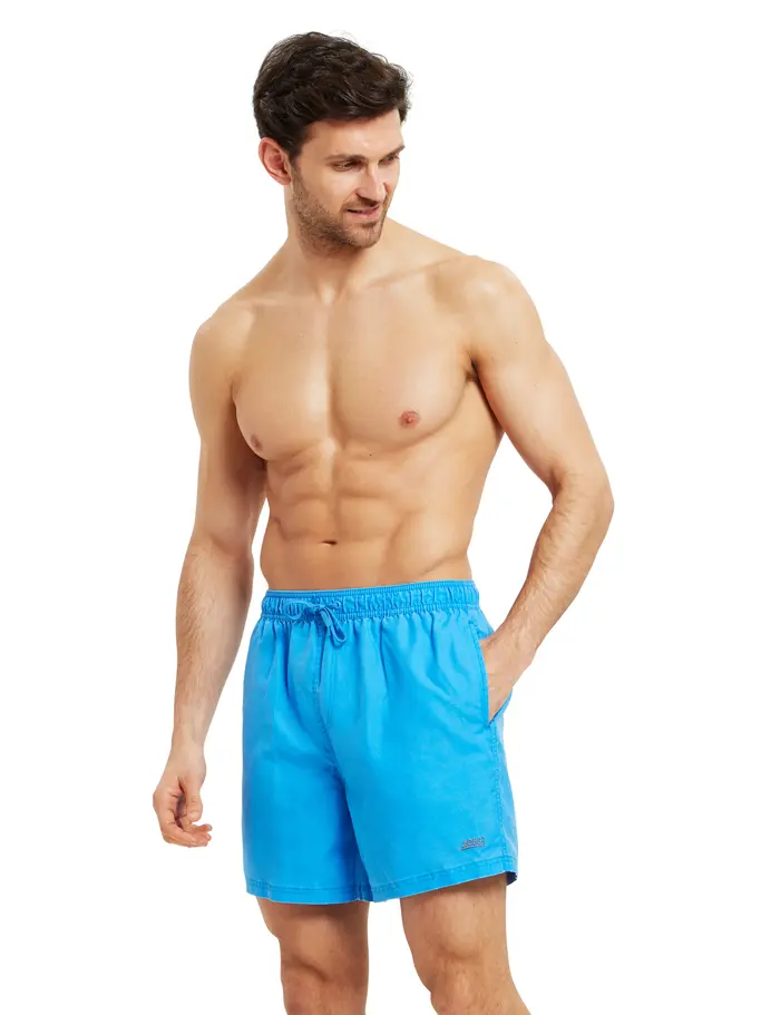 Product overview - Mens Mosman Washed 15 inch Shorts blue