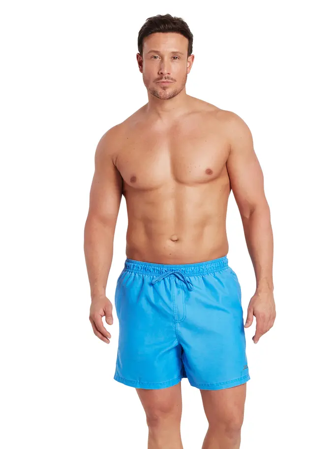 Product overview - Mens Mosman Washed 15 Inch Shorts Ecodura blue