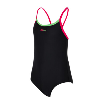 Product overview - Kerrawa Strikeback junior Swimsuit - Black Magento & Green black/grey melange