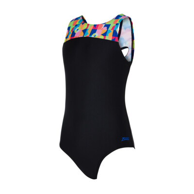 Product overview - Girls Flowerpatch Infinity Back Swimsuit FWRF