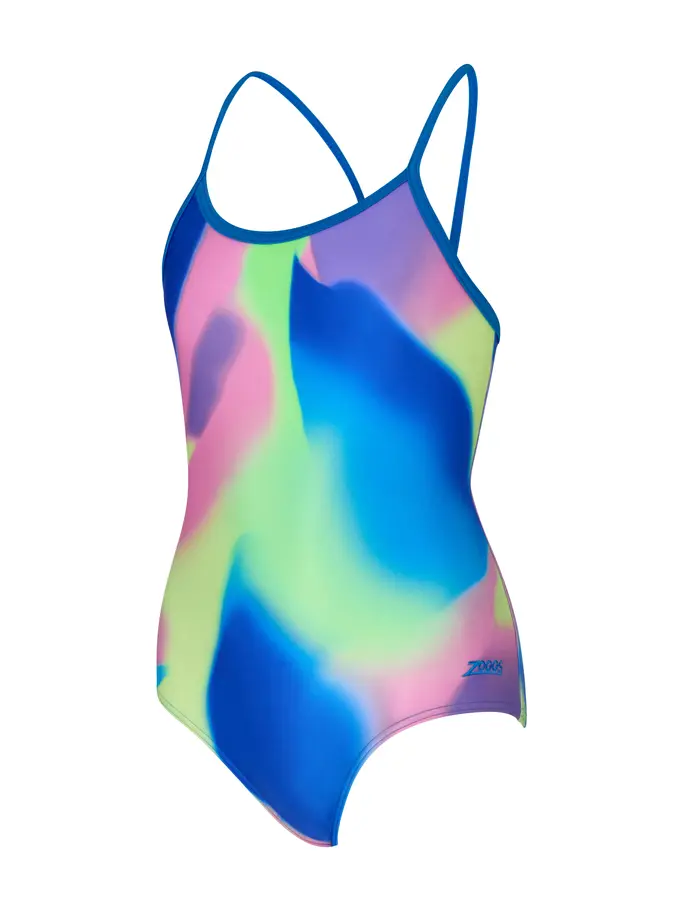 Product overview - Junior Girls Rave Yaroomba Floral Swimsuit RAVE