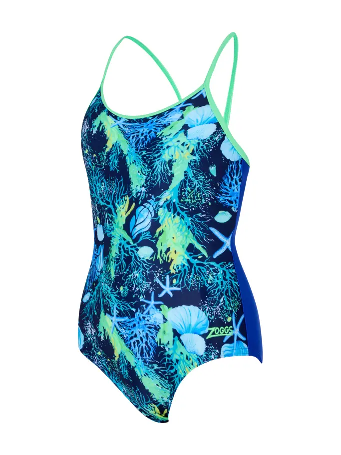 Product overview - Junior Girls Seaside Yaroomba Floral Swimsuit SSDF