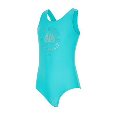 Product overview - Girls Merry Mermaid One Piece Scoopback Swimsuit MAGF
