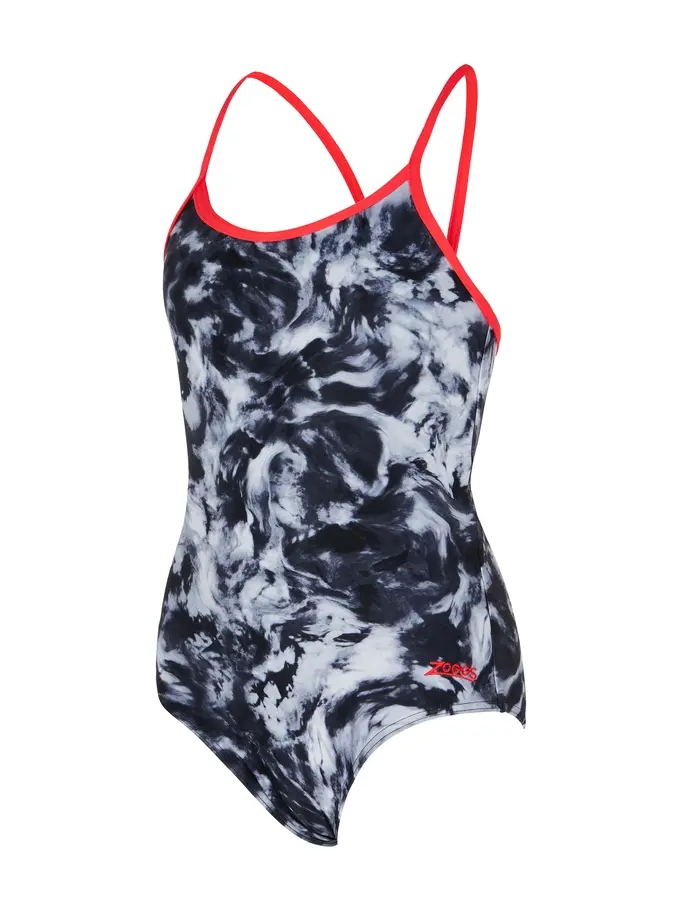 Product overview - Girls Marble Sprintback One Piece BKF