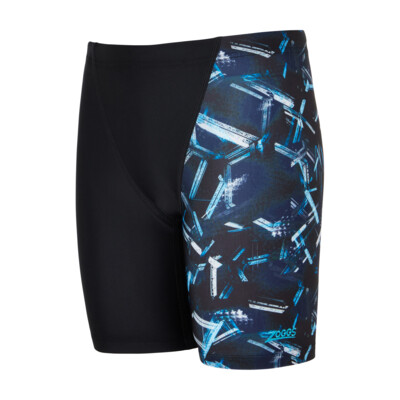Product overview - Boys Alloy Volt Print Mid Length Swimming Jammer ALLY