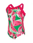 Product overview - Girls Watermelon Ruffle Crossback Swimsuit WTML
