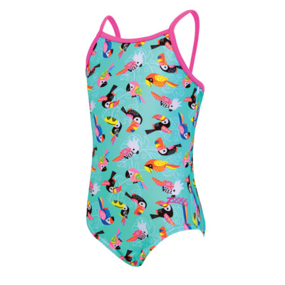 Product overview - Girls Chirpee Yaroomba Floral One Piece Swimsuit CHRP
