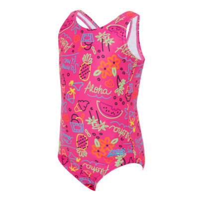 Product overview - Girls Aloha Scoopback One Piece ALH