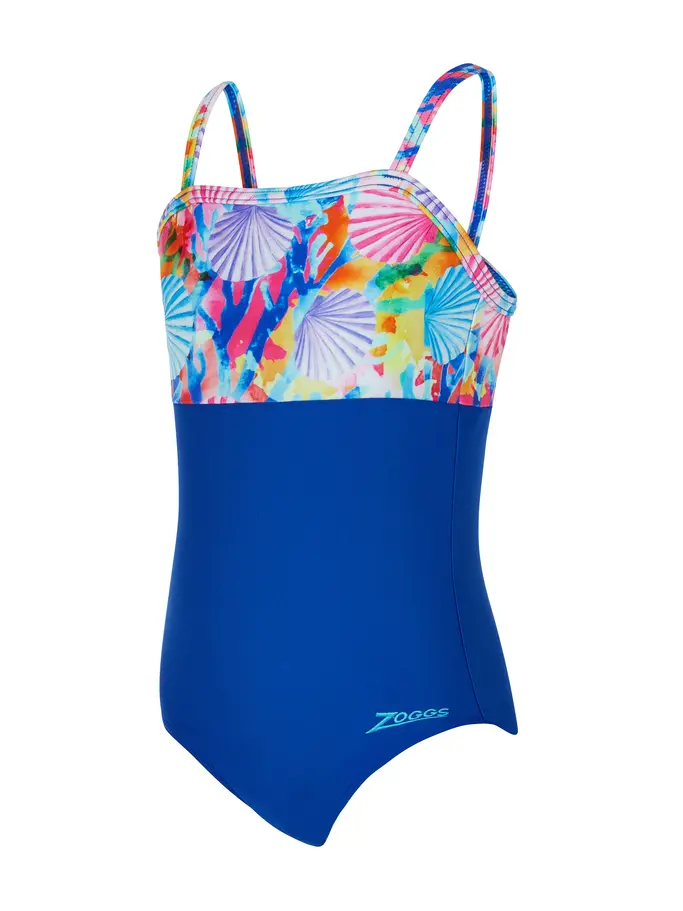 Product overview - Girls Crazy Clams Panel Classicback Swimsuit CZCL