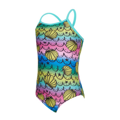 Product overview - Girls Mermaids Crossback One Piece MRM