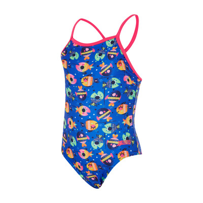 Product overview - Girls Lolly Fish Texback Swimsuit LLFS