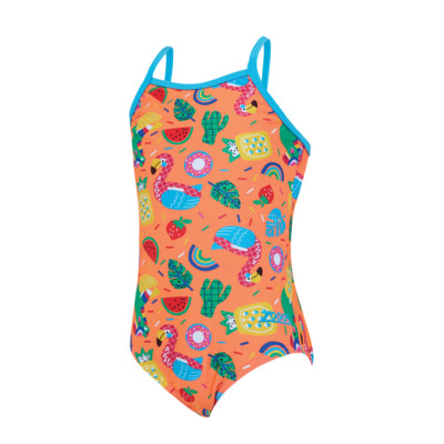 Product overview - Girls Pool Party Tex Back One Piece Swimsuit PLPR