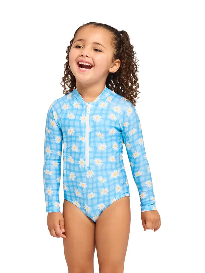 Product overview - Girls Daisy Check Paddle Suit DACH