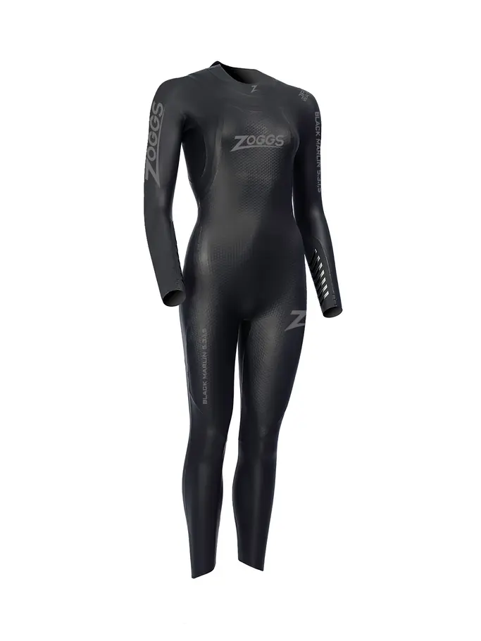 Product overview - Zoggs Womens Swimming Black Marlin Wetsuit 5/3/1.5 mm black/silver