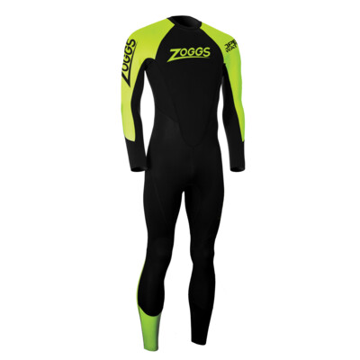 Product overview - Zoggs Mens Swimming Explorer FS Wetsuit 3/2/2 mm black/lime