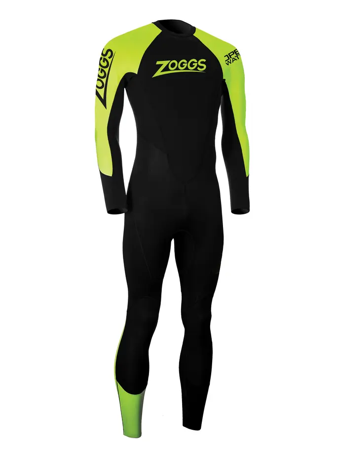 Product overview - Zoggs Mens Swimming Explorer FS Wetsuit 3/2/2 mm black/lime