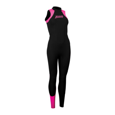 Product overview - Zoggs Womens Swimming Explorer LJ Wetsuit 3/2/2 mm black/pink