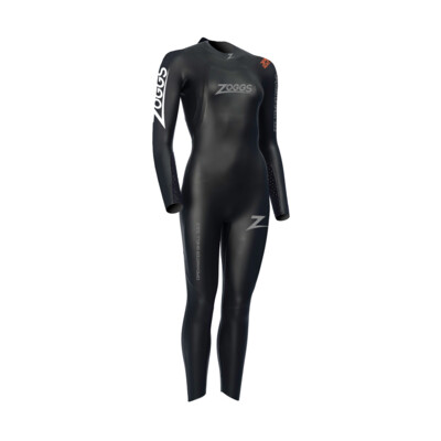 Product overview - Zoggs Womens Swimming Open Water Shell Wetsuit 3/2/2 mm black/orange