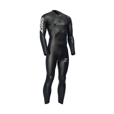 Product overview - Zoggs Mens Swimming Open Water Shell Wetsuit 3/2/2 mm black/orange