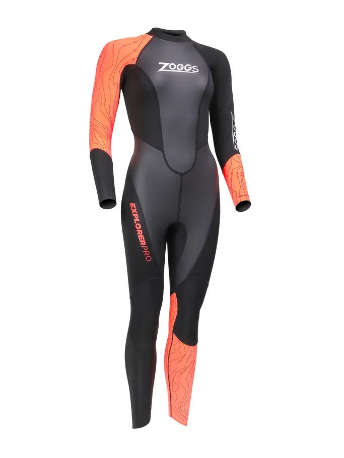 Product overview - Womens FS Open Water Wetsuit - Explorer Pro black/red