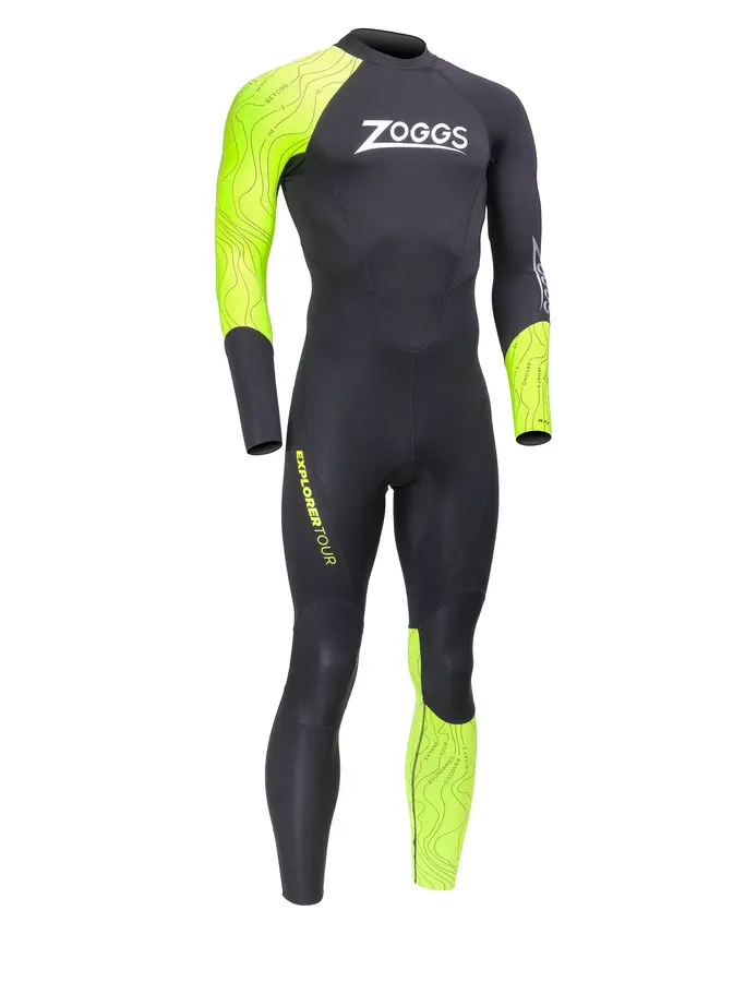Product overview - Mens FS Open Water Wetsuit - Explorer Tour black/yellow