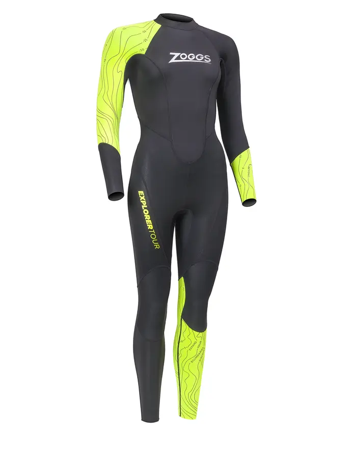 Product overview - Womens FS Open Water Wetsuit - Explorer Tour black/yellow
