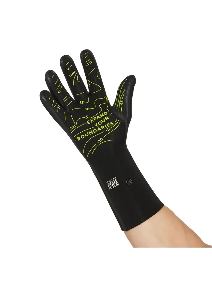 Product overview - Neoprene Swimming Gloves - 3mm black/yellow